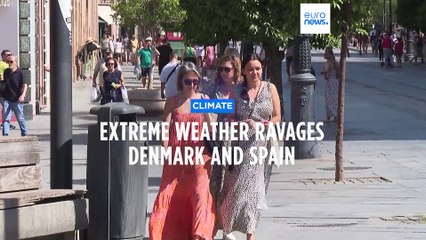 Chaotic weather in Europe ravages Denmark and Spain