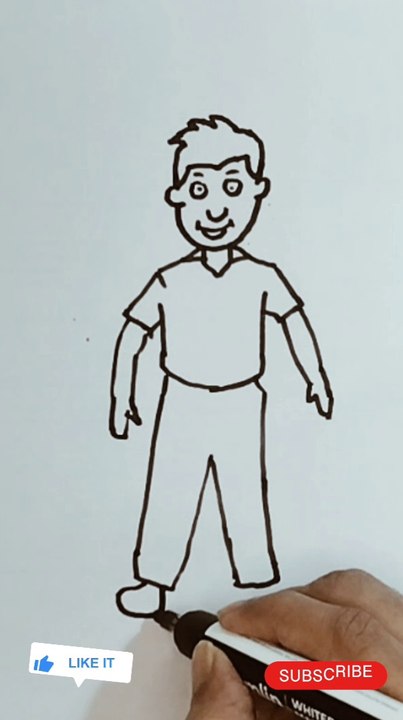 Uncover the secret of drawing a man easy and step by step #drawing #art