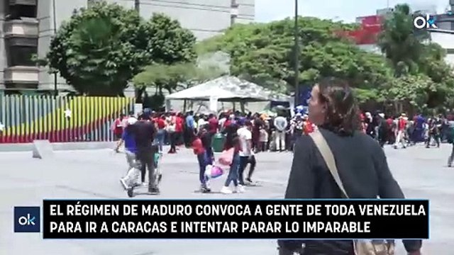 El régimen de Maduro convoca a gente de toda Venezuela para ir a Caracas e intentar parar lo imparable