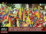 Venezolanos se concentran en Caracas para expresarle su apoyo al candidato Nicolás Maduro