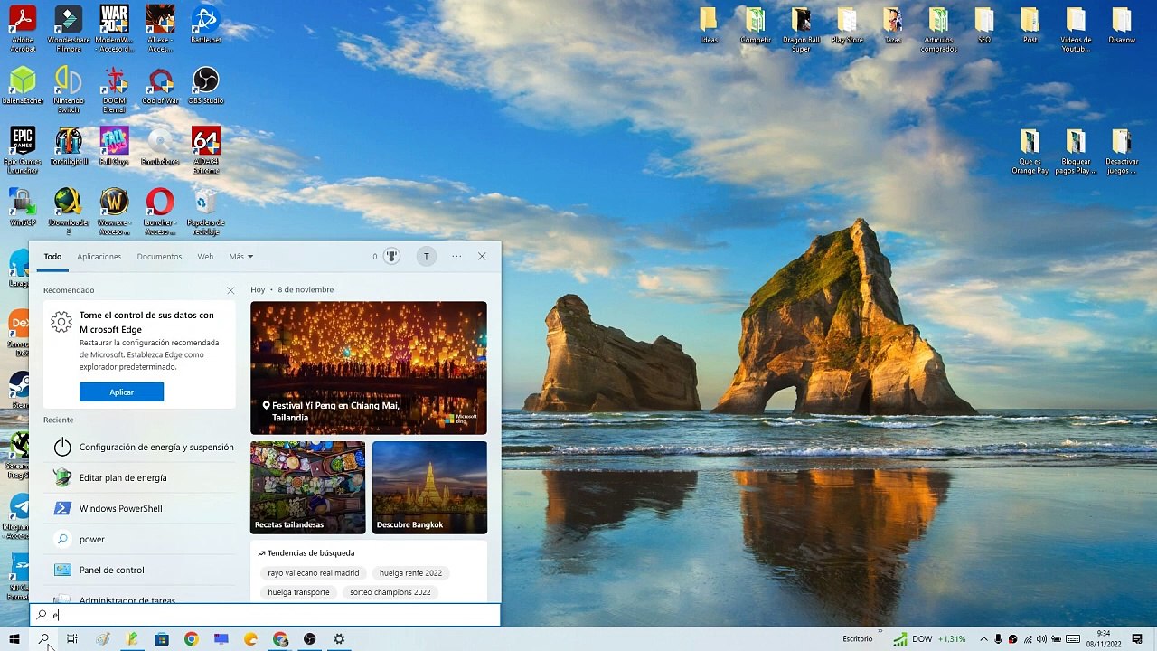  Cómo ABRIR OPCIONES de ENERGÍA WINDOWS 10  (7 FORMAS DIFERENTES)