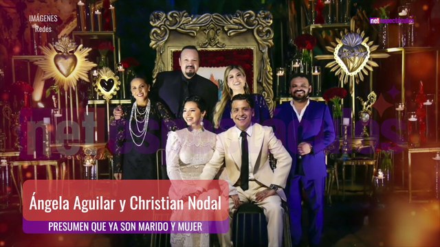 Christian Nodal y Ángela Aguilar presumen su boda