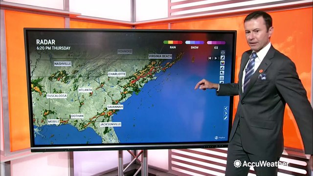 Storms and showers continue in the Southeast