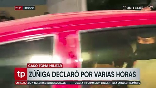 Por más de ocho horas, Zúñiga dio su declaración ampliatoria por la toma de la plaza Murillo y el ingreso al Palacio Quemado