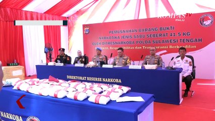 Pemusnahan 41 Kilogram Sabu-Sabu