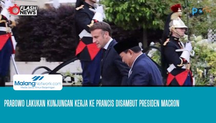 Prabowo Lakukan Kunjungan Kerja ke Prancis Disambut Presiden Macron