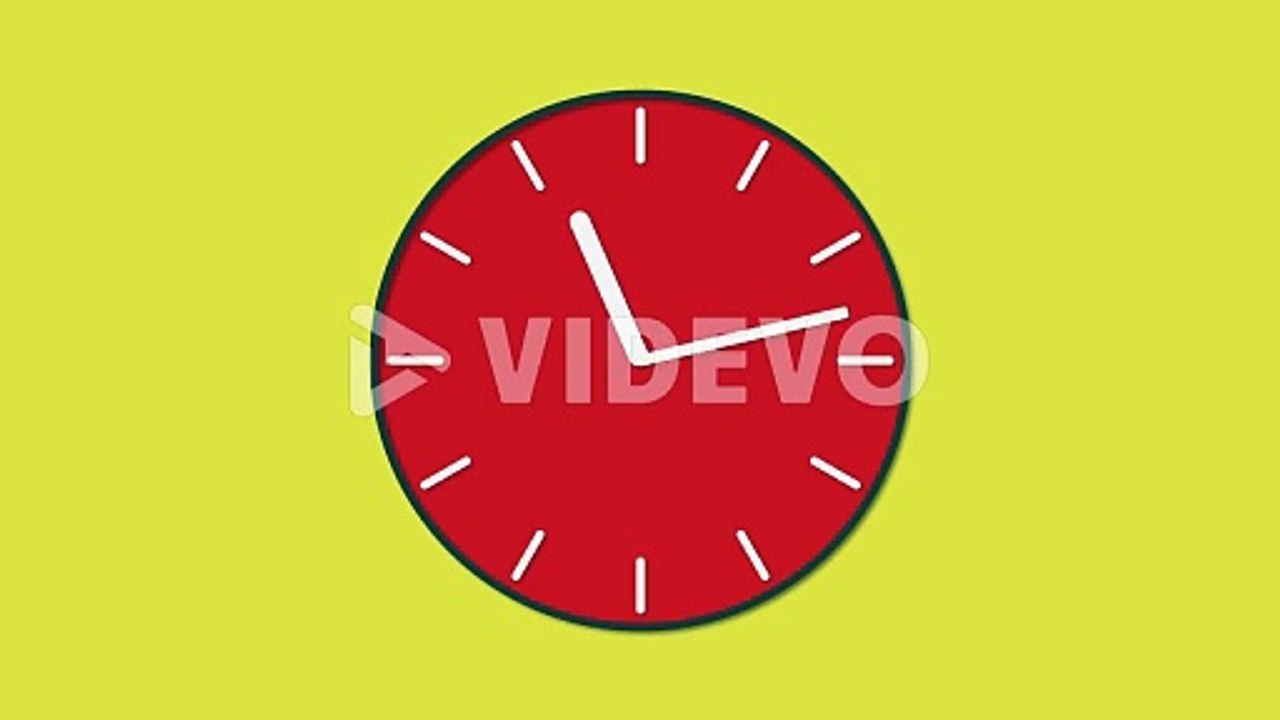Time moving fast on animated clock