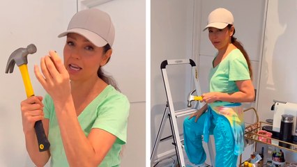 Thalía se pone en modo constructora para promover su marca de productos para el hogar en Instagram