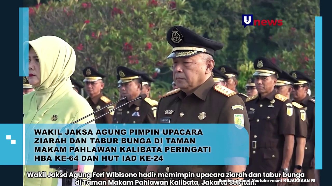 Wakil Jaksa Agung Pimpin Upacara Ziarah dan Tabur Bunga di Taman Makam Pahlawan Kalibata Peringati HBA ke-64 dan HUT IAD ke-24