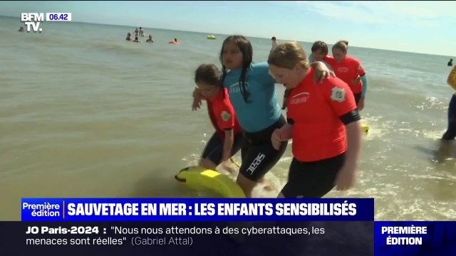 Sauvetage en mer: ces enfants qui s'initient sur la plage aux gestes de premiers secours
