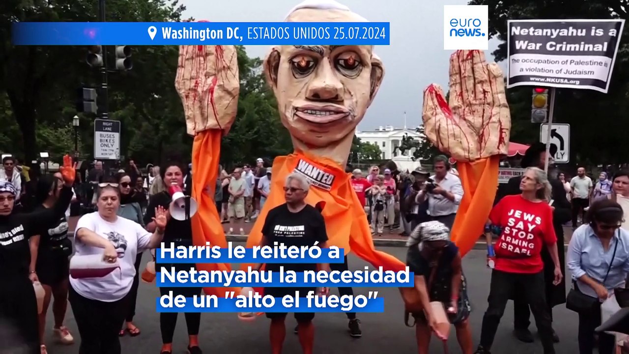 Kamala Harris dice a Netanyahu estar "seriamente preocupada" por la situación en Gaza