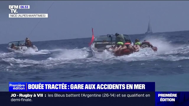 Nice: la bouée tractée très prisée par les touristes