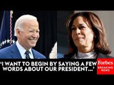 VP Kamala Harris Reacts To Speech From President Biden On His Decision Not To Run For Reelection