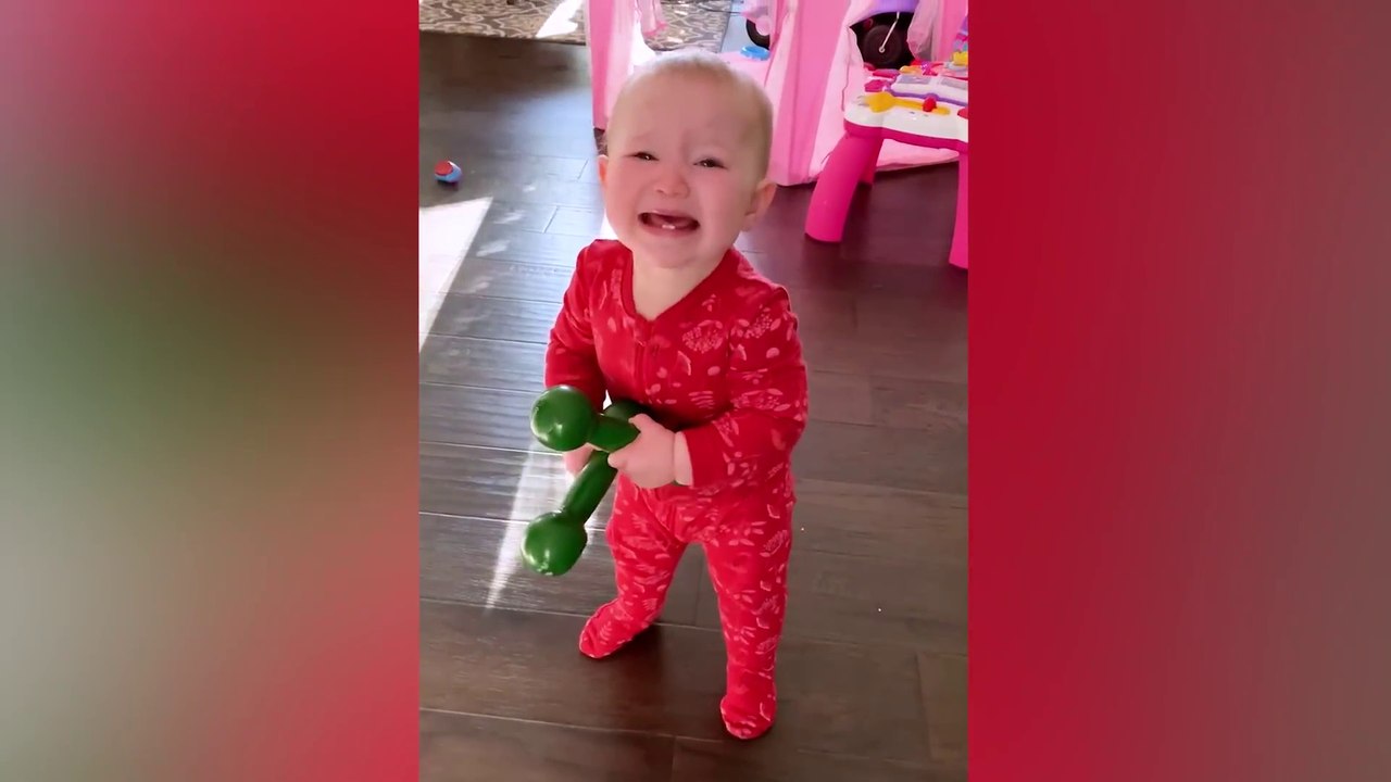 Funny Moments of Baby Exercising with Daddy videos