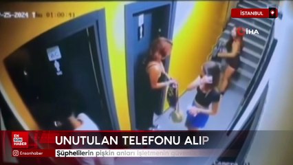 Büyükçekmece'de kafe tuvaletinde unutulan telefonu alıp giden çift