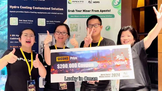 Apexto Attended WDMS in Oman Offer Asic Miners and Hydro Cooling Solution