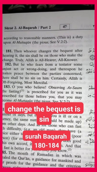 Change the bequest is sin