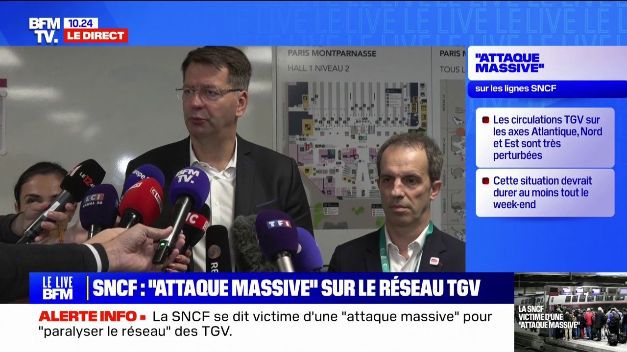 Patrice Vergriete, ministre des Transports démissionnaire: "Sur la ligne Sud-Est, l'opération de sabotage a pu être déjouée par des agents de la SNCF"