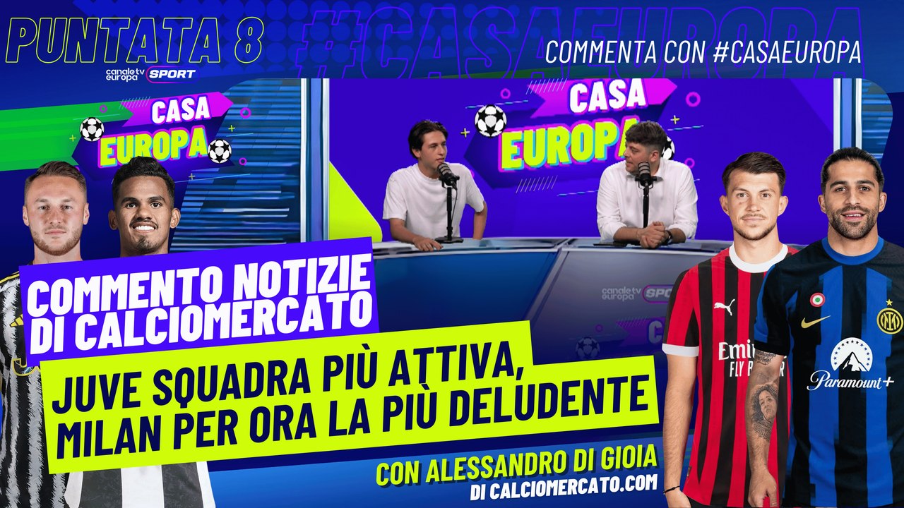 Casa Europa EP8 | Commento #Calciomercato | Juve squadra più attiva, #milan per ora la più deludente