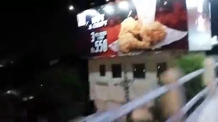 Night view of Lahore Pakistan Azadi chaonk sy bhatta chonk