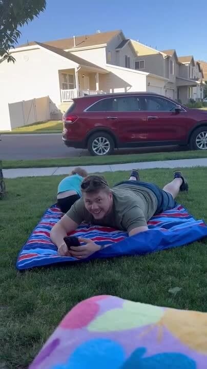Daughter Trips Over Dad