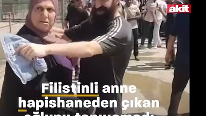 Filistinli anne İsrail hapishanesinden çıkan oğlunu tanıyamadı