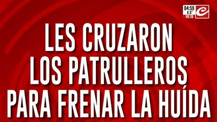 Persecución termina con impresionante choque y detenidos en Avellaneda