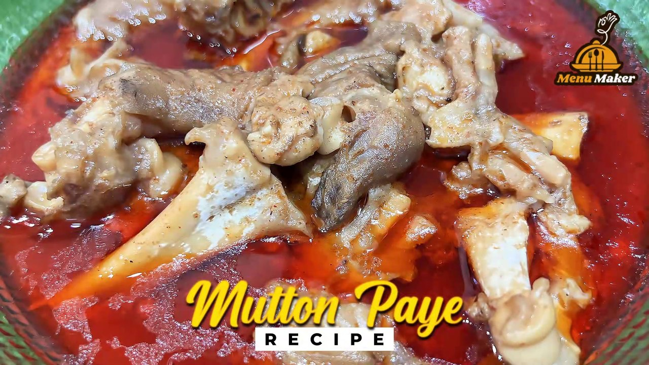 Mutton Paye Recipe | Tari walay Chotay Paye  | Goat Trotters Unique Recipe by Menu Maker