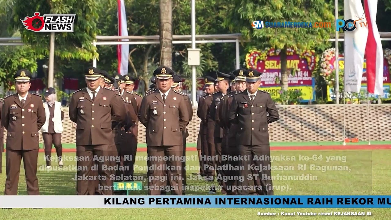 Jaksa Agung ST Burhanuddin Pimpin Upacara Hari Bhakti Adhyaksa Ke-64