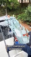 Tempered Glass Shatters While Men Install it