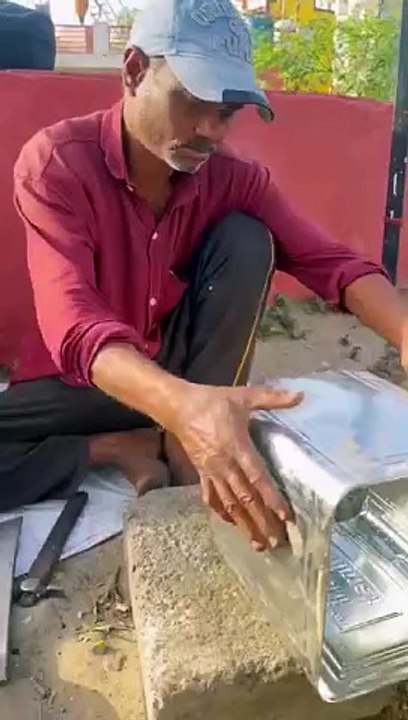 make a trash tray with oil canister
