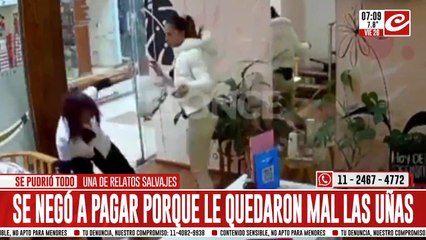 Se negó a pagar porque le quedaron mal las uñas... ¡y atacó a golpes a la esteticista!