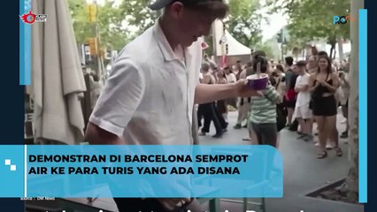 Aksi Massa di Barcelona Menolak Para Turis Datang