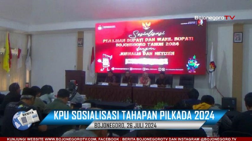 Dongkrak Partisipasi Pemilih, KPU Bojonegoro Sosialisasi Tahapan Pilkada 2024 Dengan Puluhan Awak Media