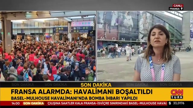 SON DAKİKA... Basel-Mulhouse Havalimanı bomba ihbarı nedeniyle tahliye edildi | Video Haber