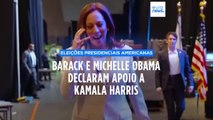 Barack e Michelle Obama declaram apoio a Kamala Harris: 