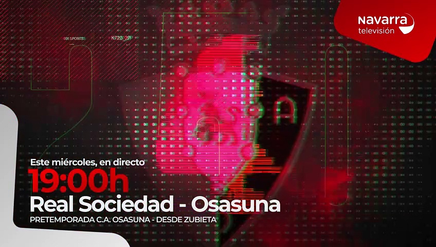Continúa la pretemporada de Osasuna: Los rojillos visitan a la Real Sociedad, el miércoles a las 19 horas