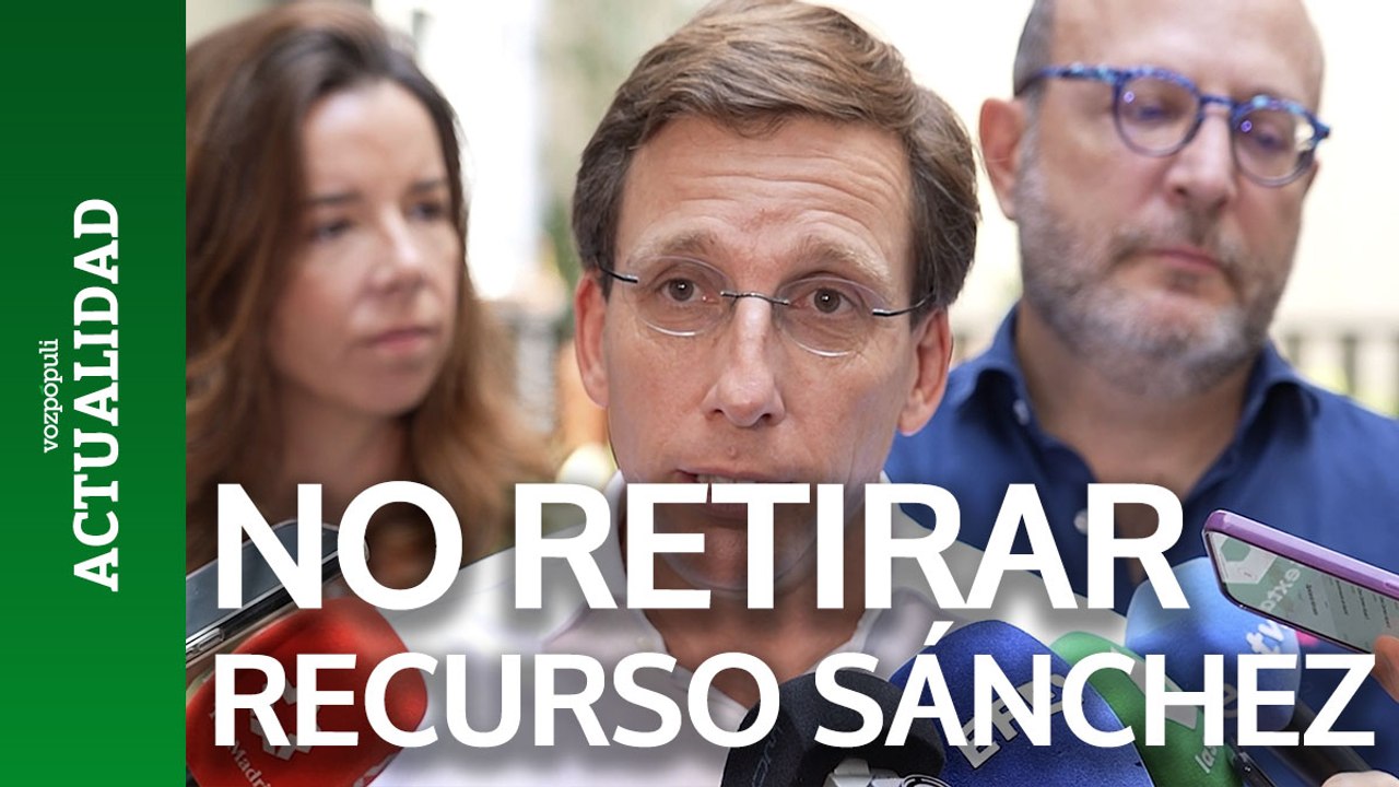 Almeida insta presidentes PP a no retirar el recurso contra Sánchez hasta celebrar Conferencia