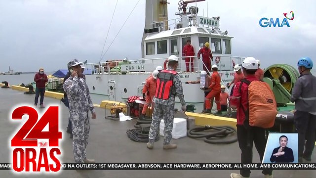24 Oras: (Part 1) Update sa pagsipsip sa langis na karga ng lumubog na motor tanker; milyong pisong halaga ng pinsala ng masamang panahon sa Pangasinan; 'di matutuloy na pasukan sa Lunes ng mahigit 700 paaralan; halaga ng Pulang Araw para kay..., atbp.
