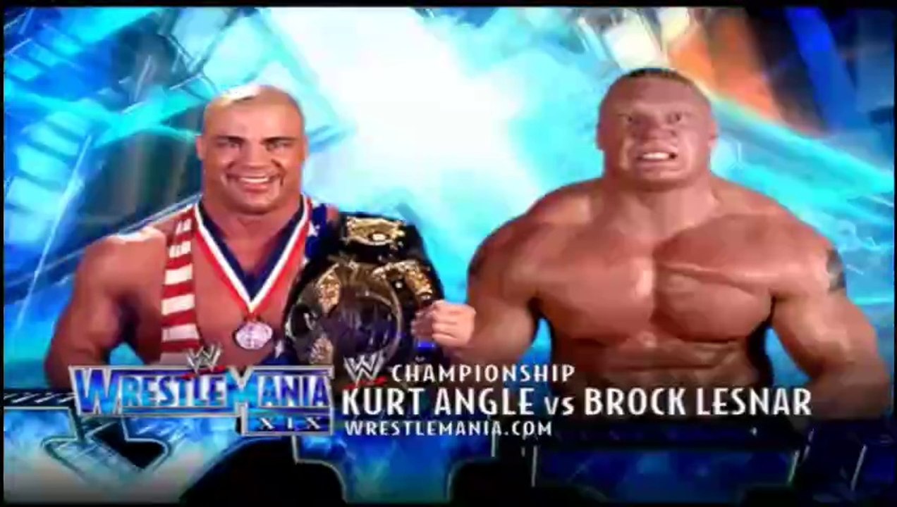 WWE WrestleMania XIX - Kurt Angle vs Brock Lesnar (WWE Championship)