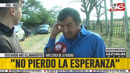 El papá de Loan habló con Crónica: "No pierdo las esperanzas"