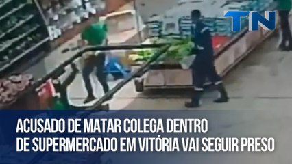Acusado de matar colega dentro de supermercado em Vitória vai seguir preso