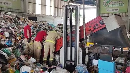 Gato quebra duas patinhas ao cair em compressor de lixo no Eco Ponto do Quebec