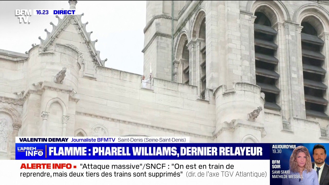 Jeux olympiques 2024: Pharrell Williams, dernier relayeur de la flamme olympique en Seine-Saint-Denis
