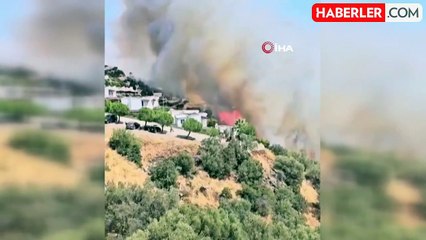 İzmir'de orman yangını! Alevlerin yaklaştığı site tahliye edildi
