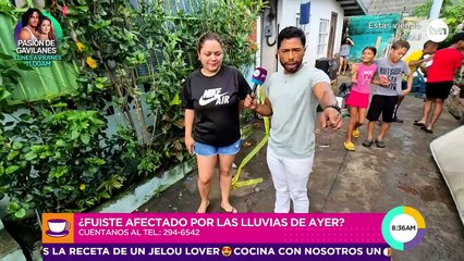 Moradores afectados por las lluvias