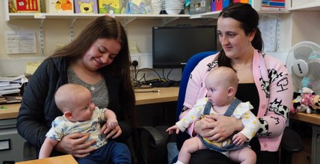 Mums and tots meet Health Minister Mike Nesbitt and praise amazing family nurse programme 
