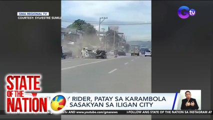 Delivery rider, patay sa karambola ng mga sasakyan sa Iligan City | SONA