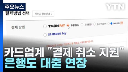 카드업계 "결제 취소 지원"...은행도 대출 연장 / YTN