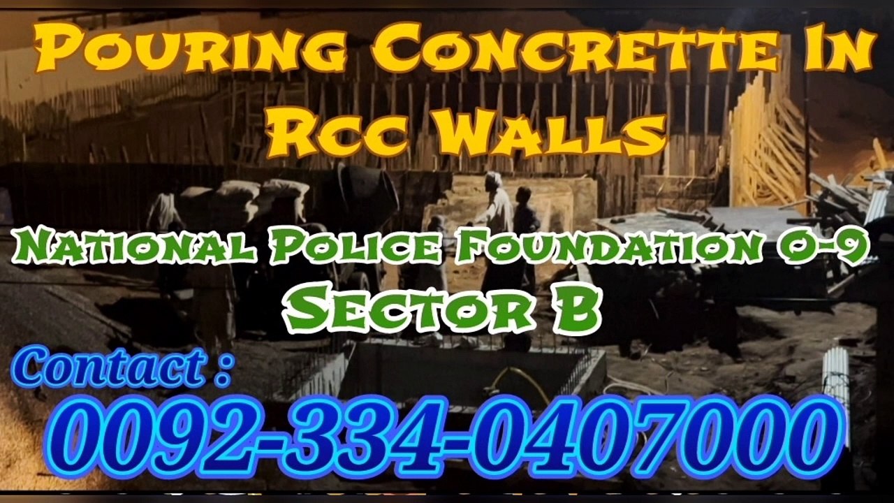 Pouring Concrette In RCC Walls